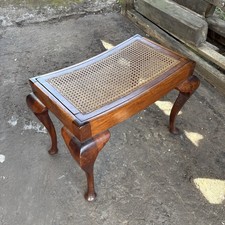 Antique Wood  Cane Stool
