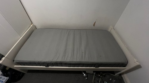 Ikea white wooden single - ikea,