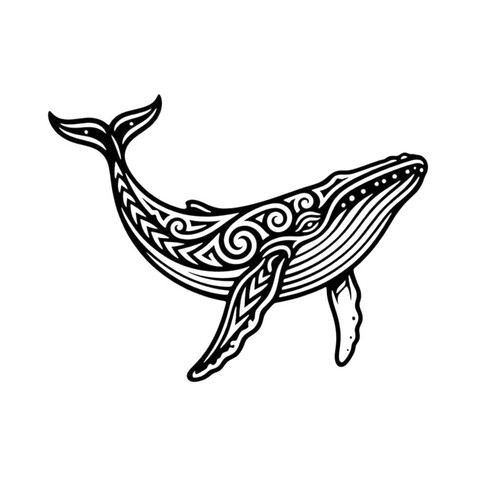 Humpback whale vinyl decal - humpback,