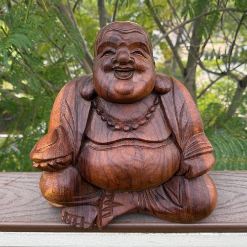 Joyful lucky buddha statue - buddha,