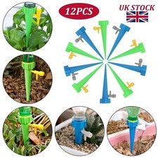 12Pcs Vacation Plant Watering Spikes Automatic Drip System Indoor Outdoor Use