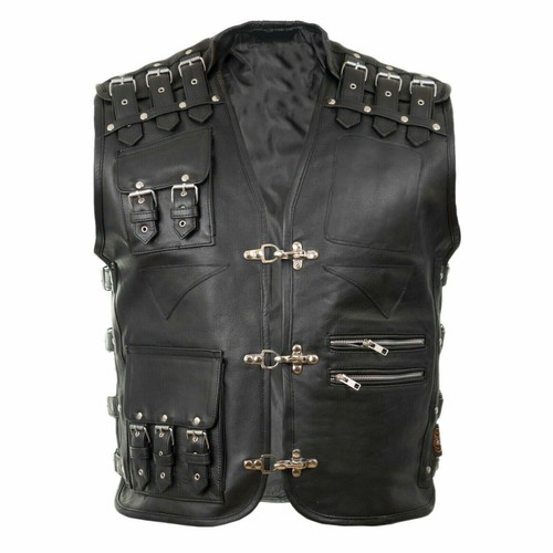 Black mens genuine - mens, leather