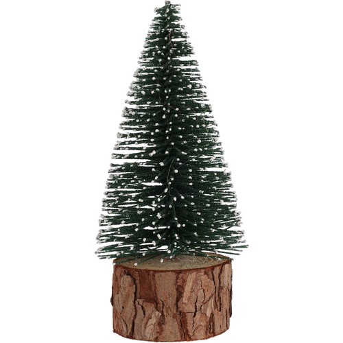 Snowy green mini bottle brush - green,