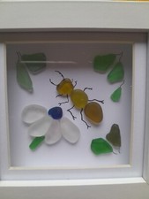  Sea glass framed picture