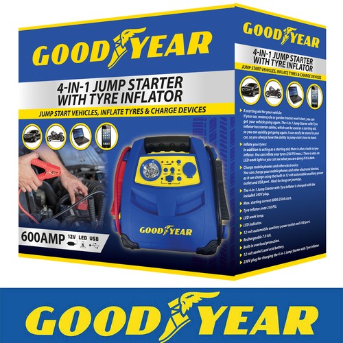 Goodyear car battery - 4-in-1,