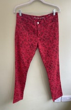 Mih Red Floral Skinny Jeans