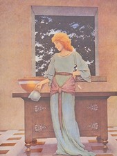 The Waterbearer, Maxfield Parrish Framed Print, H42xW32cm