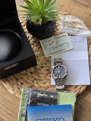 Seiko astron blue gray men - seiko, blue/gray
