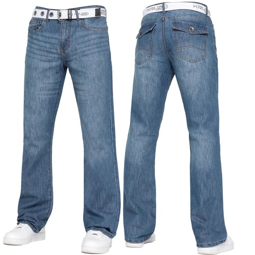 Kruze mens bootcut jeans - bootcut, wide