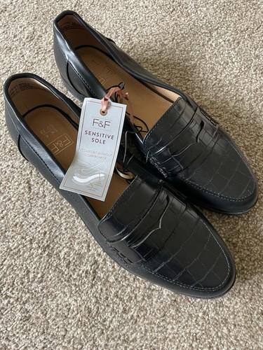 Ladies black loafer shoes - black,