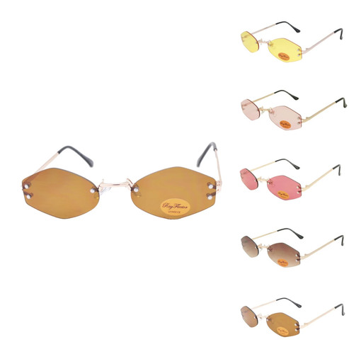 Rimless skinny sunglasses - skinny,