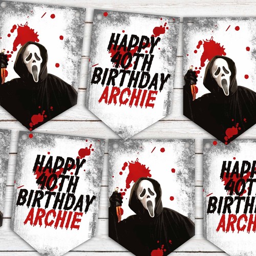Horror birthday bunting - horror, bunting,