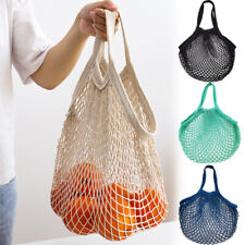 Reusable String Shopping Grocery Bag Shopper Tote Mesh Net Woven Cotton Bags UK