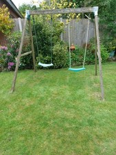 Childs Outdoor Wooden Swing. 2 Seats.
