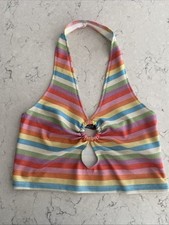 Rainbow Halter Neck Top Size 10-12
