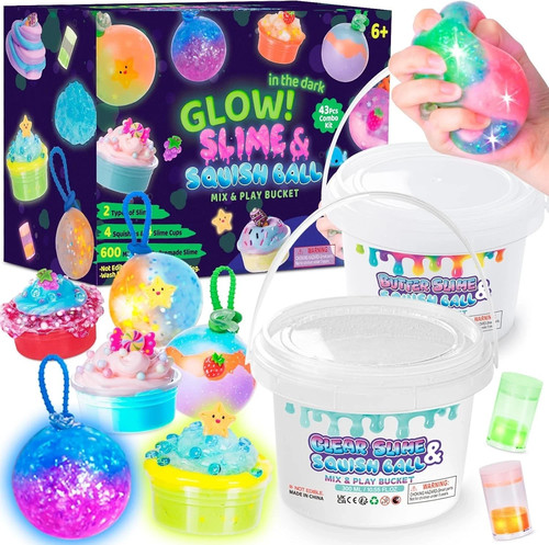 Luminous slime squishy make - slime, &