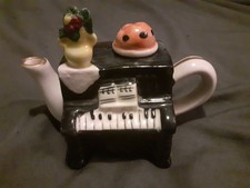 Regency Fine Arts Black Piano Teapot with Lid