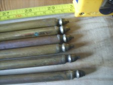 6  brass Antique stair rods