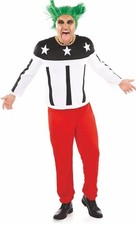 Adult Men’s 90s Rave Starter Keith Flint The Prodigy Fancy Dress Costume - Large