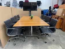 Walnut Mobile Meeting Table