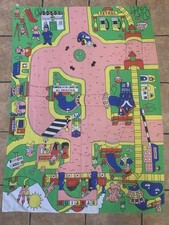 Vintage 1990's 90s Noddy Playmat Sheet Toy Town