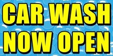 CAR WASH NOW OPEN Banner