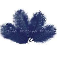 Navy Blue Natural Genuine Ostrich Feather Fluffy Costume Craft Party Décor
