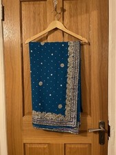 Turquoise Soft Georgette Saree