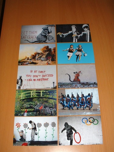 Banksy art prints postcard - banksy,