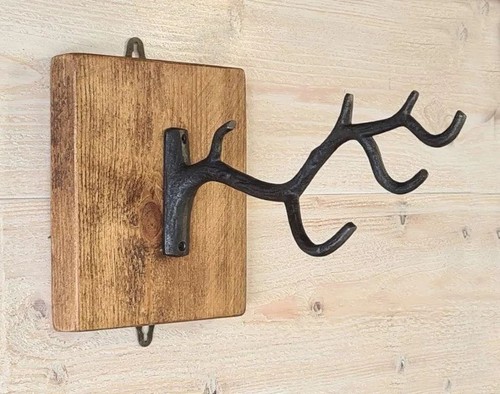 Rustic tree branch hooks cast - tree,