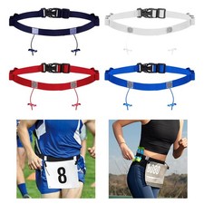 Running Number Belt Flexible for / Races, and Training Quick Release Bib Holder