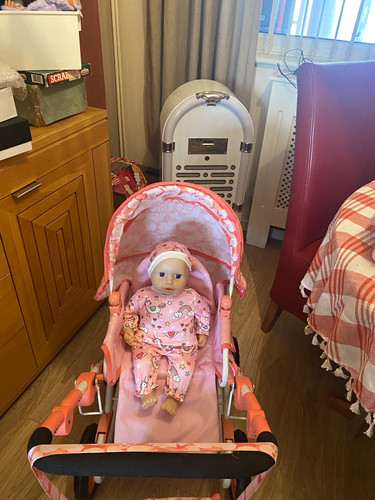 Baby annabell pink doll pram - annabell,