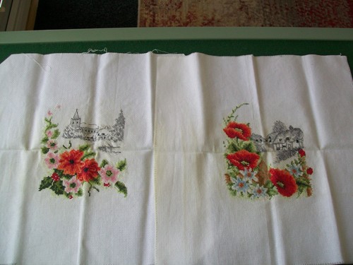Cross stitch completed - x,