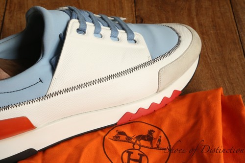 Hermes blue white leather - hermes,