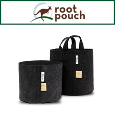 Root Pouch Black Round Fabric