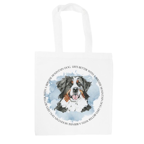 Bernese mountain dog tote - mountain,