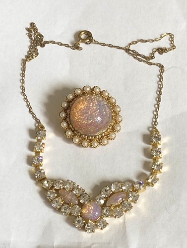 Vintage 1950s pink faux - 1950s,