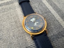 1970s Timex Snoopy Tennis Blue MYSTERY BALL wristwatch - Vintage working.