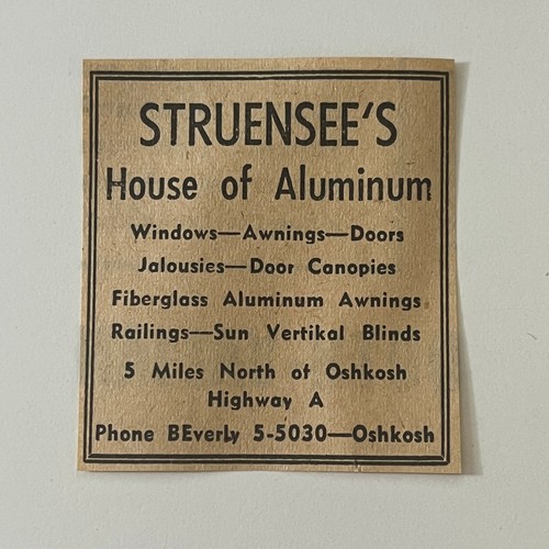 Struensee house aluminum - struensee's,