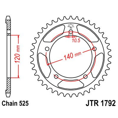 14566 rear sproket - 14566-rear,