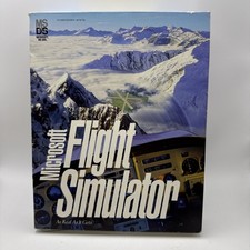 Microsoft Flight Simulator 5.0 MS-DOS 3.5" 1.44 Floppy Disk 1993 Big Box PC Game