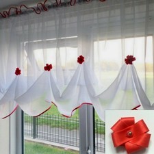 White Voile Net Curtain with