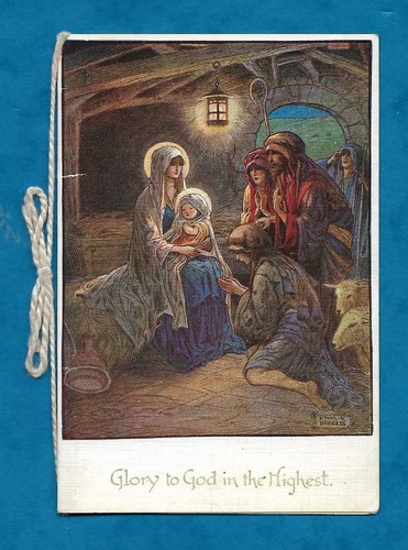 Pretty c1910s christmas card - christmas,