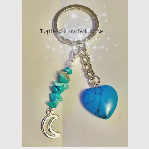 Crystal blue natural howlite - crystal,