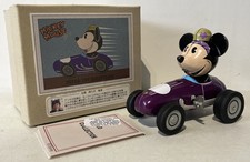 Young Epoch Tin Wind Up Mickey And Friends Minnie Mouse Racing Car Boxed China