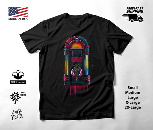 Retro jukebox neon graphic - retro,