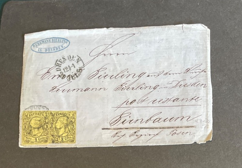 Saxony 1860s postal - saxony, cover