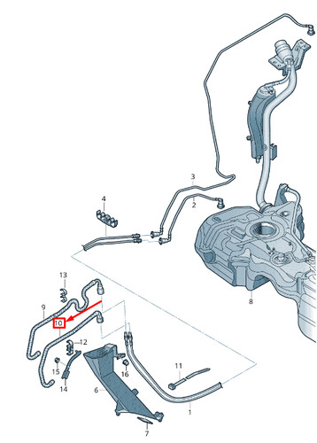 Audi rsq3 fuel tank vent - tank,