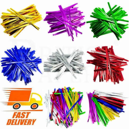 Metallic twist ties for cone - ties,
