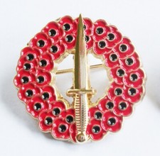 Commando Dagger Remembrance Poppy Military 26 mm lapel badge